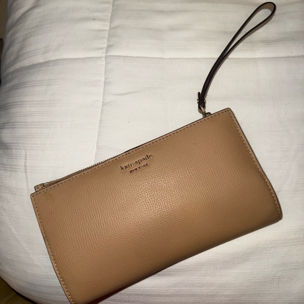 Kate Spade Tan Wristlet Wallet